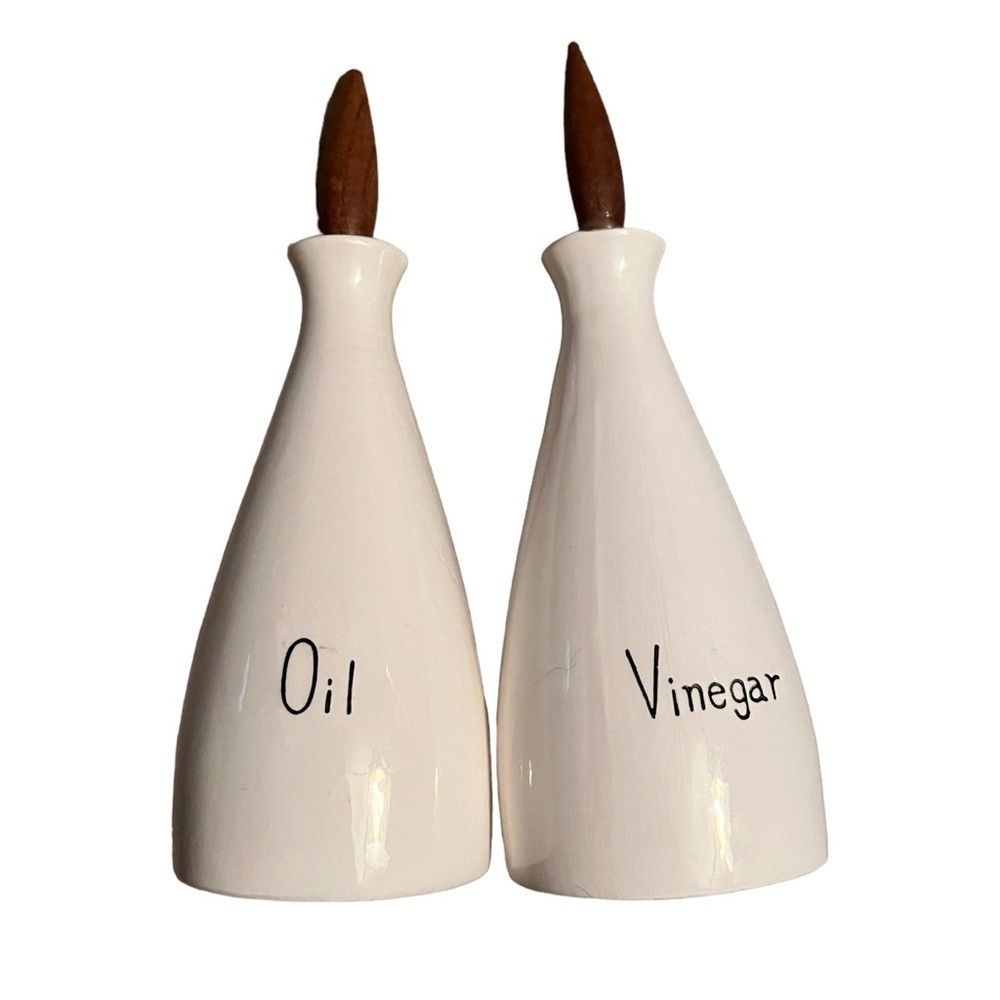 Vintage Midcentury Modern Oil & Vinegar Set Woodcrest Ceramics by Styson Japan‎